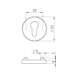 Aluminium security escutcheon PZ - SDF-ALU-ROS-CK-12-F1/SILVER - 3