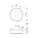 Aluminium security escutcheon PZ - SDF-ALU-ROS-CK-12-F1/SILVER - 2