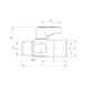 Mini ball valve 2944 CAMOZZI - 2