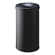 Waste paper basket with flame extinguishing lid - WASTECAN-FIREEXTINGUISHERLID-BLACK-60LTR - 1