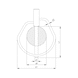 Linch pin DIN 11023, zinc-plated steel, blue passivated (A2K) - 2