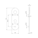 Aluminium security door fitting S 15 - 2