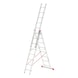 Aluminium combination ladder with rungs - MULTIPURPLDR-3PCS-ALU-3X8RUNGS - 1