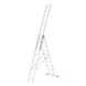 Aluminium combination ladder with rungs - MULTIPURPLDR-3PCS-ALU-3X10RUNGS - 1