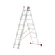 Aluminium combination ladder with rungs - MULTIPURPLDR-3PCS-ALU-3X8RUNGS - 3