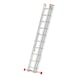 Aluminium combination ladder with rungs - MULTIPURPLDR-3PCS-ALU-3X10RUNGS - 2