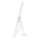 Aluminium combination ladder with rungs - MULTIPURPLDR-3PCS-ALU-3X12RUNGS - 1