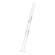 Aluminium combination ladder with rungs - MULTIPURPLDR-3PCS-ALU-3X10RUNGS - 3