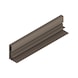Griffleiste Aluminium f&uuml;r Schiebet&uuml;ren SGL-A6 - GRF-SCHIEBET-SGL-A6-ALU-BRAUN-3000MM - 1