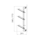 Extendible shelf Varisia - CPBRDINEQUIP-KIT-POSR-R-SILV-291X521X772 - 2
