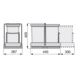 Waste Container 2 Bins Kitchen Systems - LOW MAN BIN 2X14L GR - 2