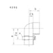 90° elbow fitting, tapered sealing EN1254, gunmetal, 4096 - FITT-ELBWF-EN1254-IT-90G-RB-28/4096 - 2
