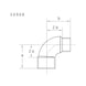 90° elbow, reduced EN1254, copper 5090 R - 2