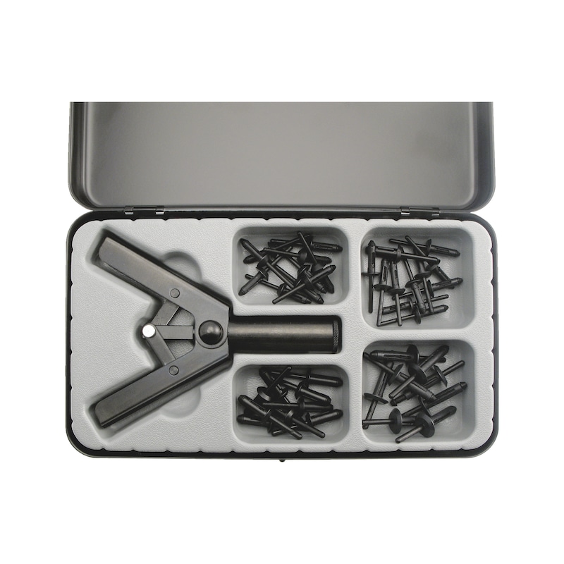 RIVETTATRICE MANUALE 450MM 5TESTINE PER RIVETTI DA 3.2 4.0 4.8 6.0 6.4