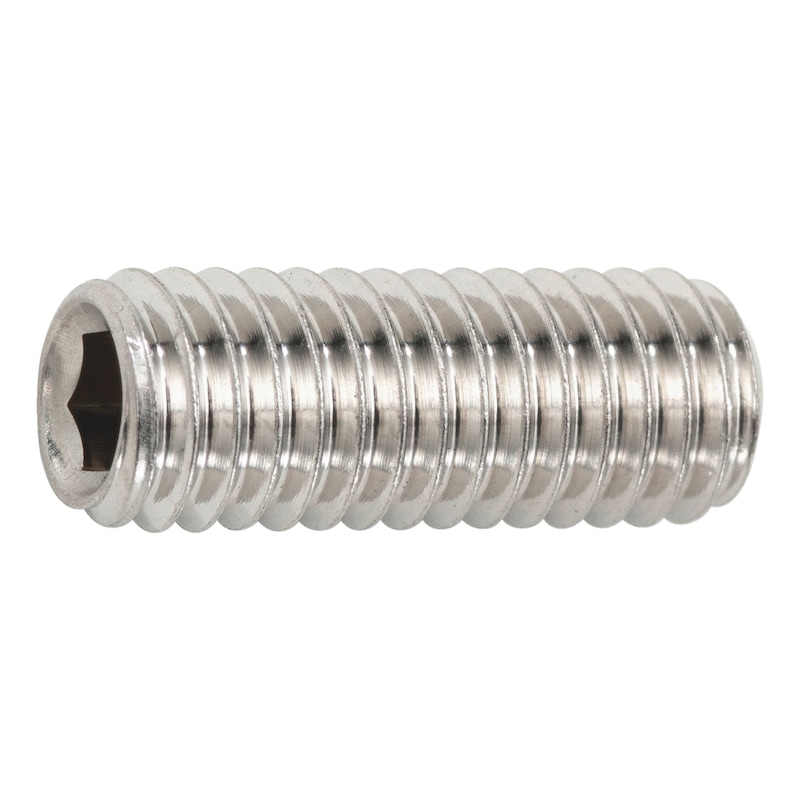 Hexagon socket set screw with truncated cone ISO 4026 A4 stainless steel 21H, plain - SCR-FLPT-ISO4026-A4-21H-HS5-M10X25