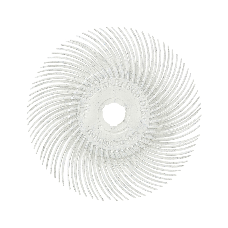 Radial bristle disc - BRISTLEDISC-RADIA-WHITE-G120-D75