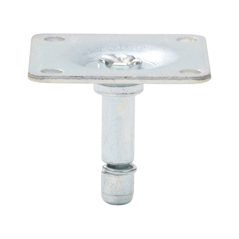Plaque de vissage 42x42mm pour roulettes de meuble type K