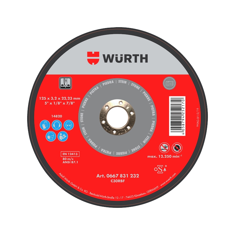 Disque à tronçonner pour matériaux de construction Ø125 et 230mm