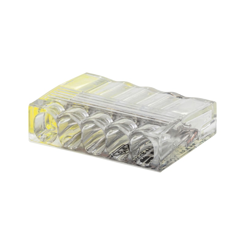 ELMO<SUP>®</SUP> tilslutningsklemme, skrueløs, kompakt til enkelttrådede, stive kobberledere