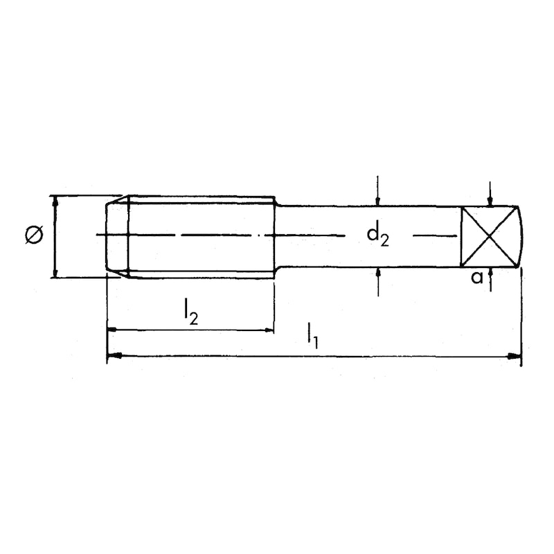 Aceteel Maschi filettati metrici M22 X 1,25, HSS macchina rubinetto mano destra M22x1,25mm