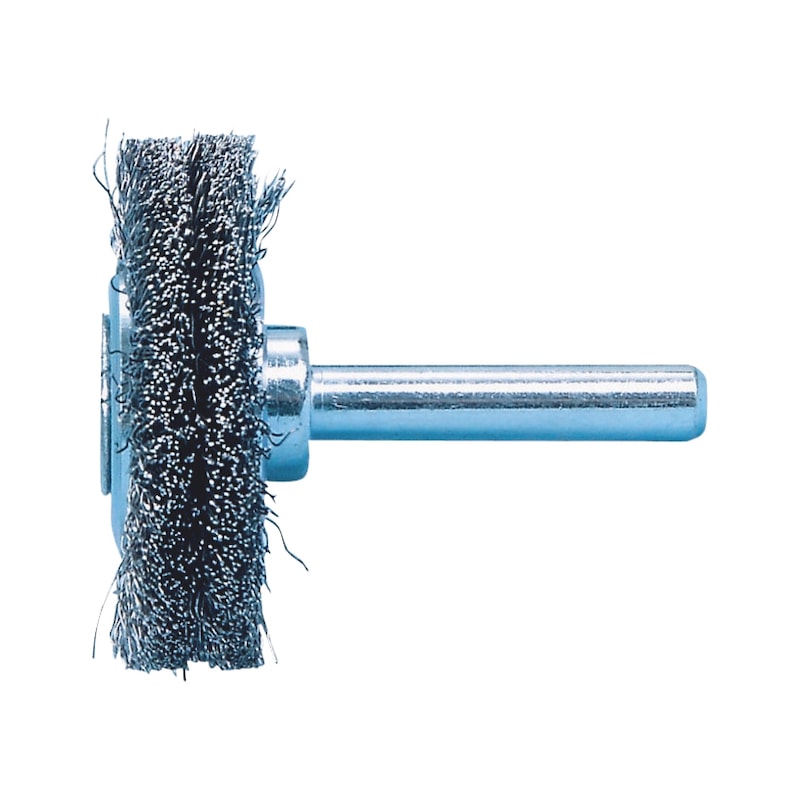 Brosse rotative avec tige pour meuleuse droite/perceuse