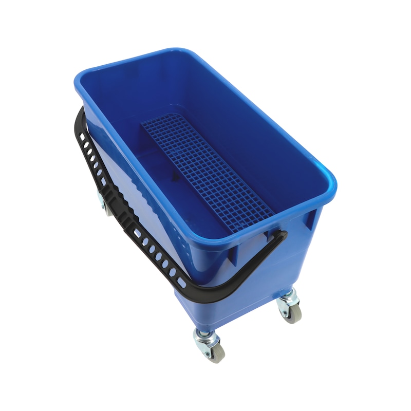 Seau de lavage à roulettes 25L avec grille