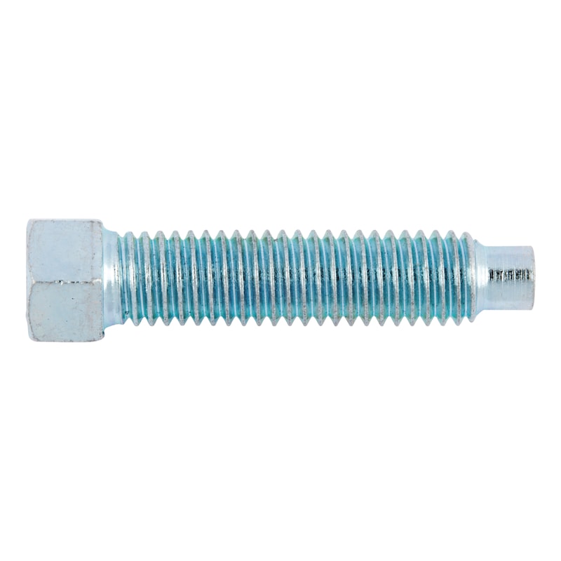 Hexagonal bolt with pin and small hexagon DIN 561, blue passivated zinc plated 8.8 steel (A2K) - SCR-HEX-DIN561-8.8-WS30-(A2K)-M24X70
