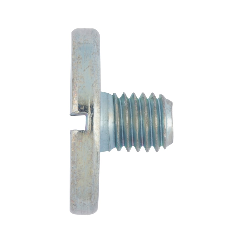 Vis à tête cylindrique large - DIN 921 - acier 5.8 zingué (A2K) - fente