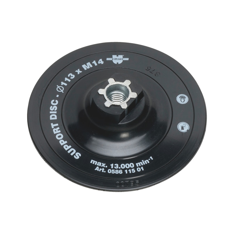 Disque auto-agrippant pour meuleuse angle avec filetage