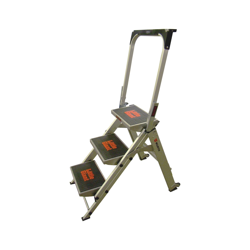 Aluminium standing ladder with wide steps from eShop
