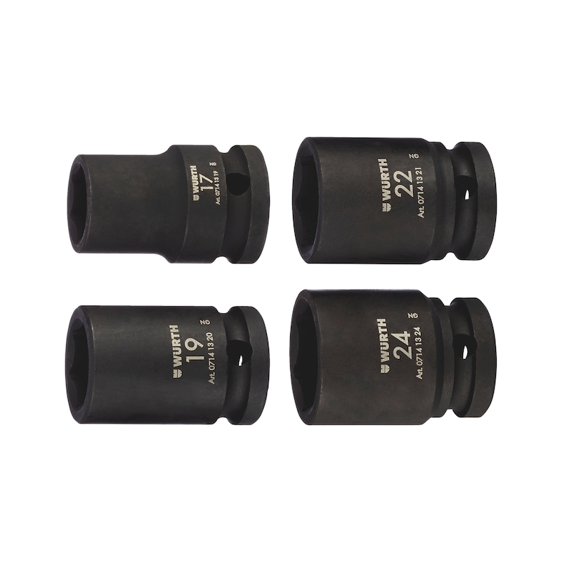 Kit de douilles à chocs 6 pans mâles profonds 1/2 pouce