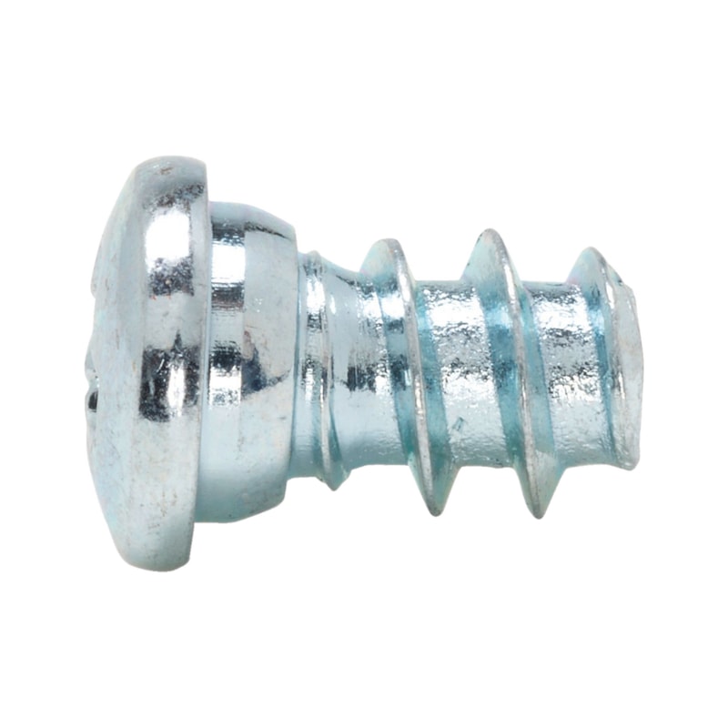 Vis EURO pour charnière et meuble - tête cylindrique bombée - acier zingué (A2K) - type B - PZ/AW
