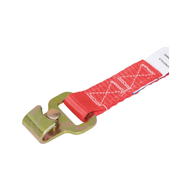 Sangle d'arrimage à cliquet avec crochets poussoirs