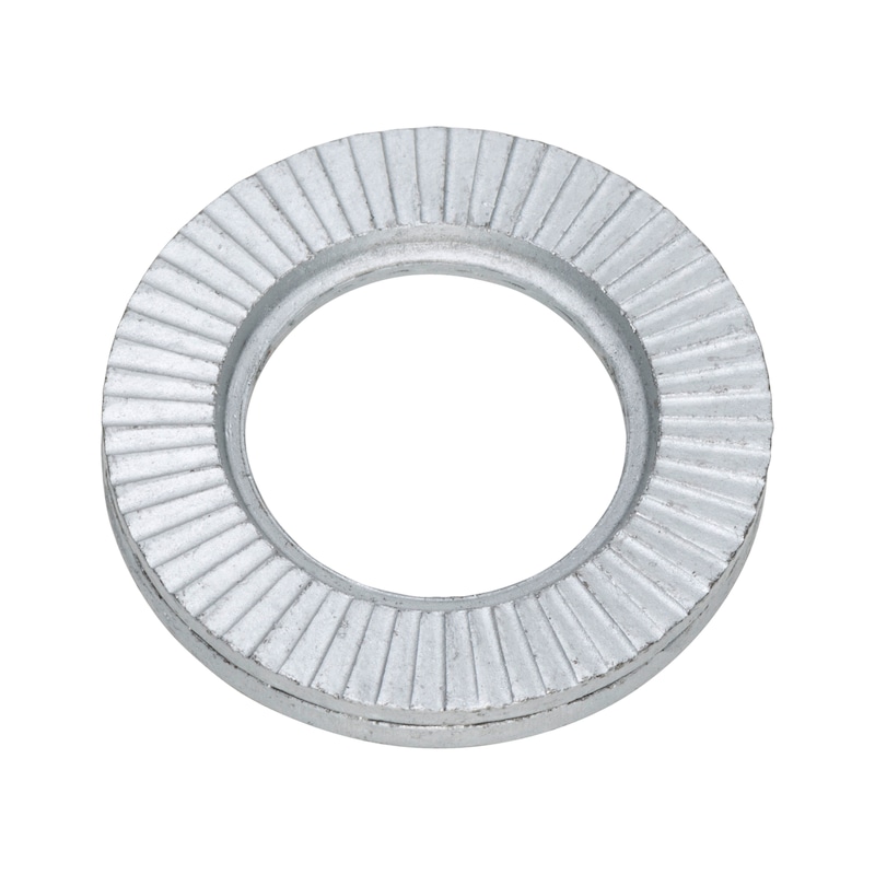 Rondelle double de sécurité - acier zinc lamellaire (ZFSHL) 485 HV