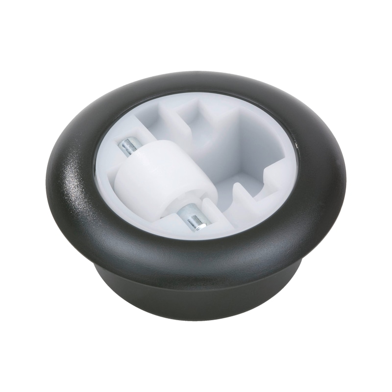 Set Di 4 Ruote A Scomparsa Per Mobili - Ø 25mm, Portata 50kg, Superficie Bianca Morbida - Foto 5