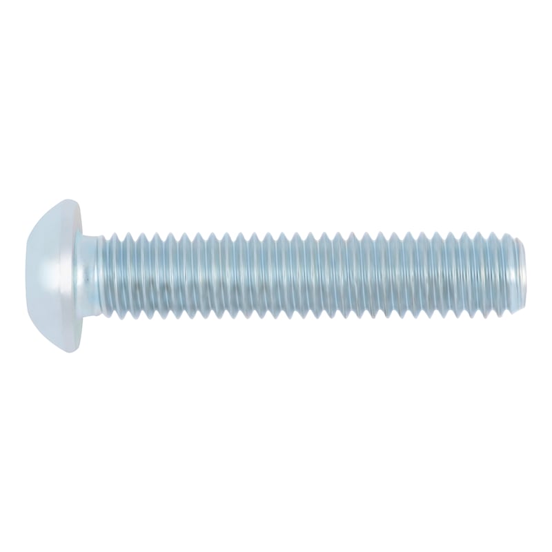 Vis à tête demi-ronde BHc - ISO 7380-1 - acier 10.9 brut zingué - 6 pans creux