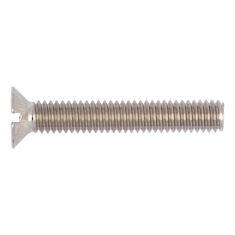 Vis à tête fraisée - ISO 2009/DIN 963 - laiton nickelé (E2J) - fente