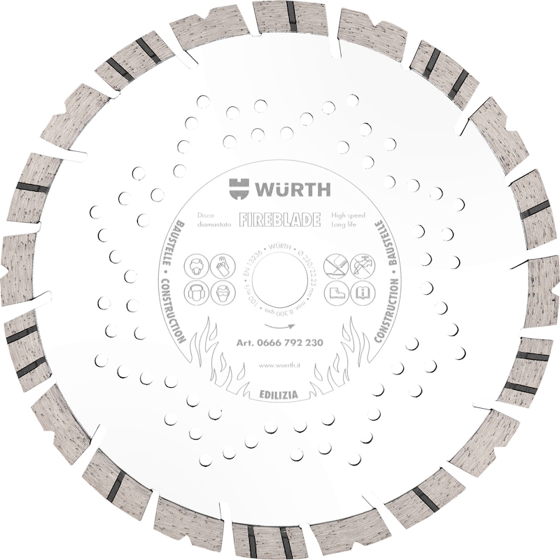 Disque diamant Fireblade pour béton et matériaux de construction