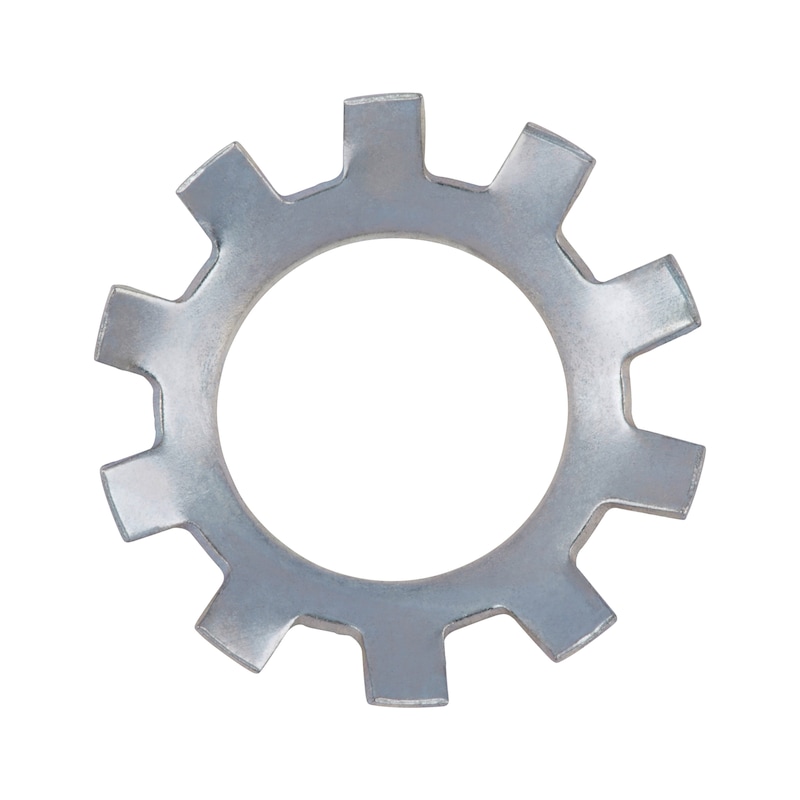 Rondelle à denture espacée rétractable - DIN 6797 - acier zingué (A2K) - forme V