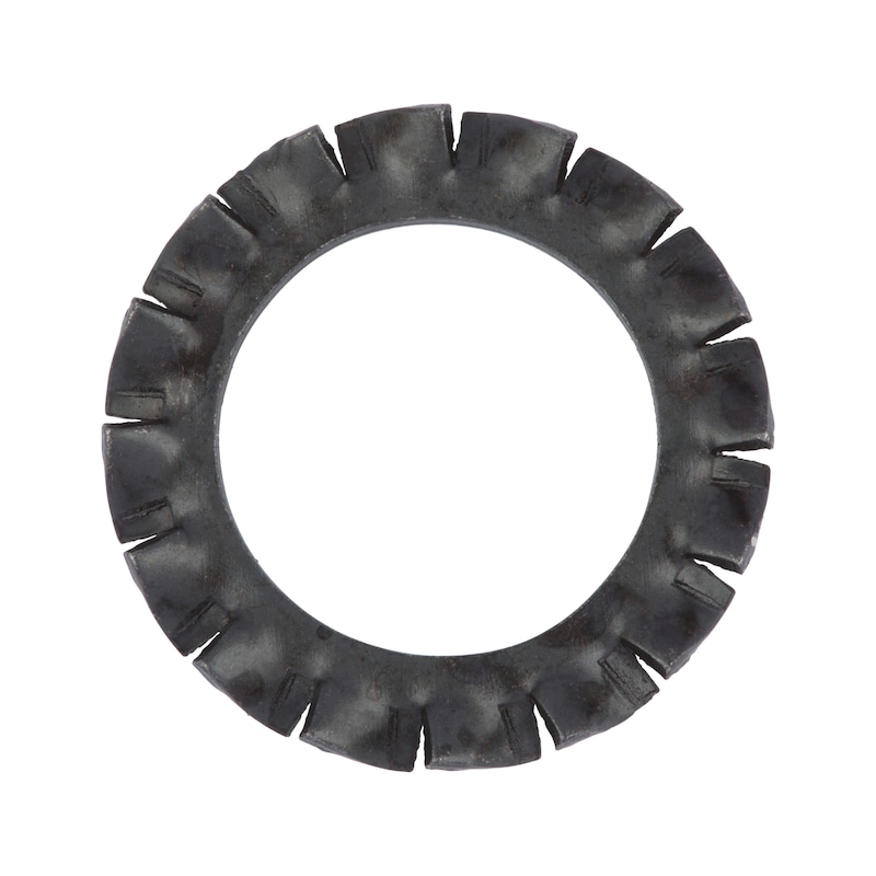 Rondelle éventail à denture chevauchante extérieure - DIN 6798 - acier brut - forme A