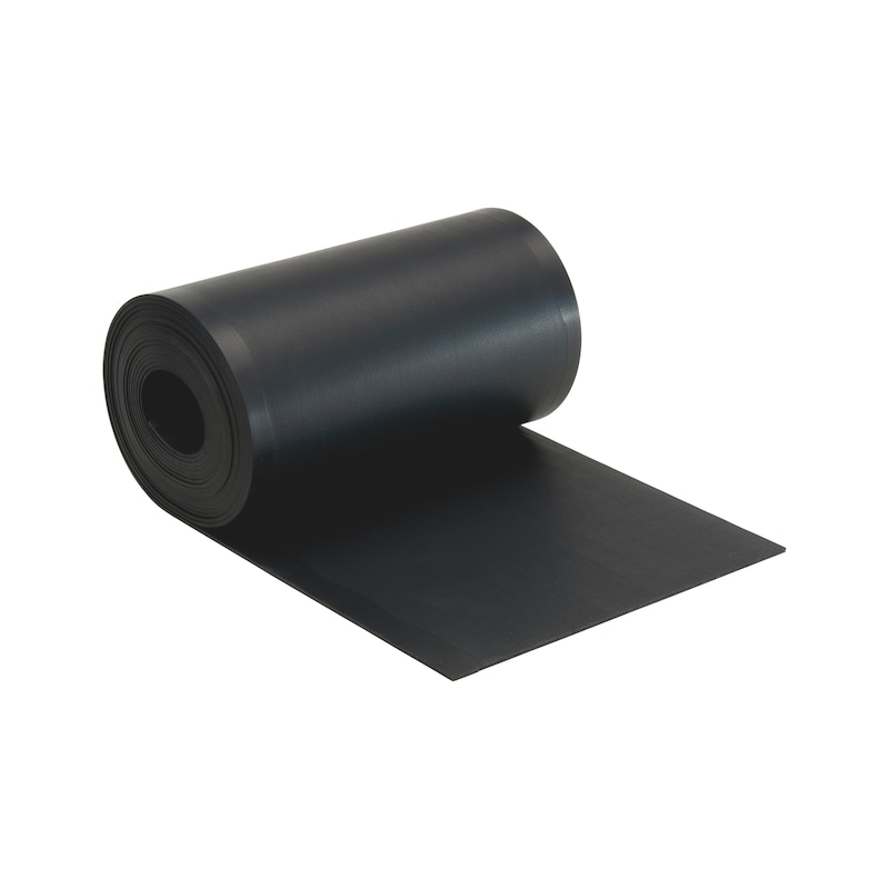 Vulcanised non-slip mat - NONSLPMAT-RUBBER-BLACK-5000X250X2MM
