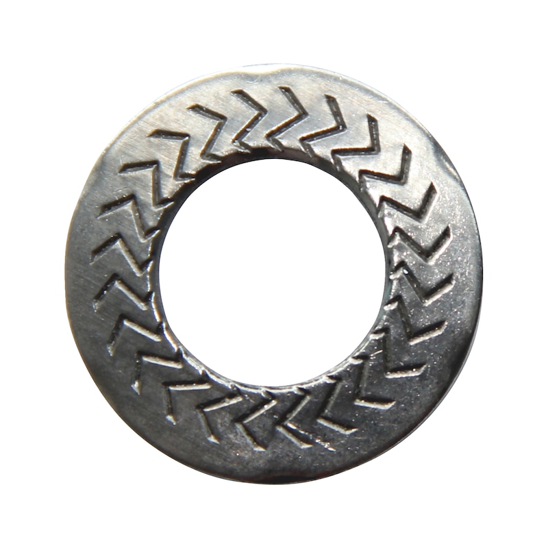 Rondelle de blocage striée - inox A4 brut - forme K