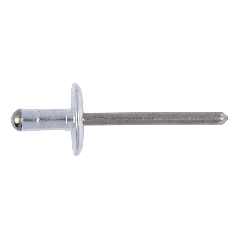 Rivet aveugle multi-serrage - tête plate large - WN 915 - alu/inox A2