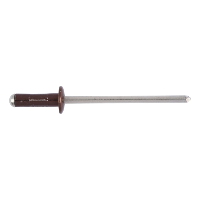 Rivet aveugle - tête plate - WN 915 - alu/inox A2 - anodisé marron