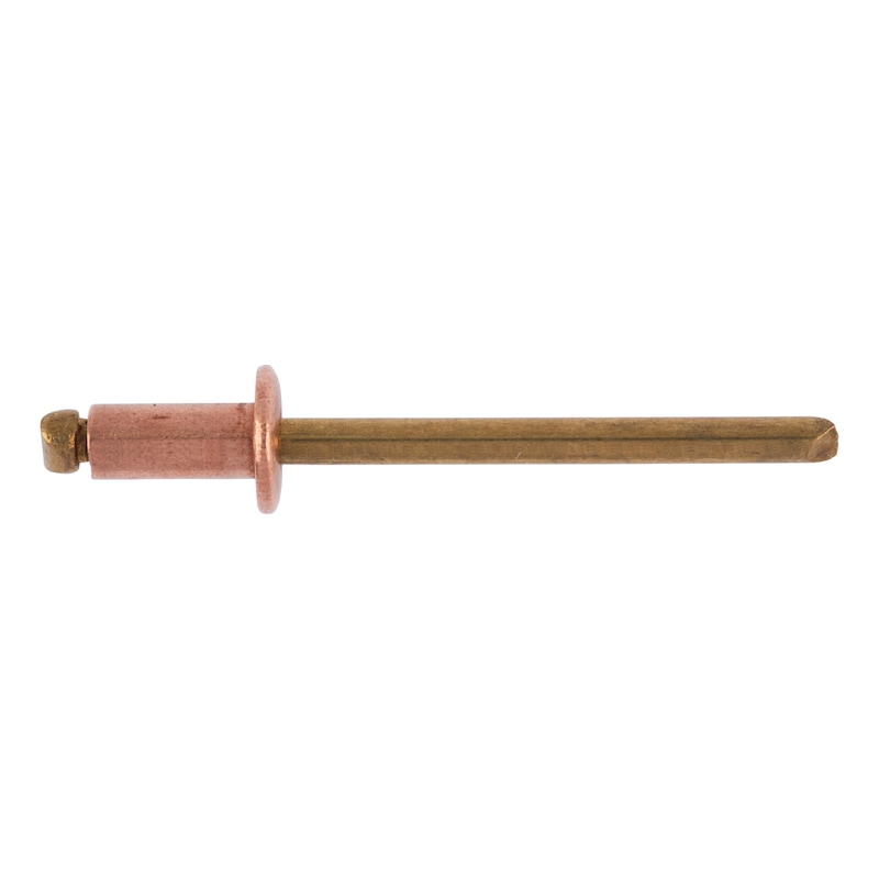 Rivet aveugle - tête plate - WN 941 - cuivre/bronze