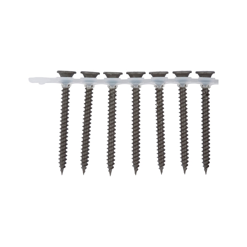 Vis pour plaque de plâtre (placo) - acier phosphaté - Top Head - double filetage - en rouleau - cruciforme PH