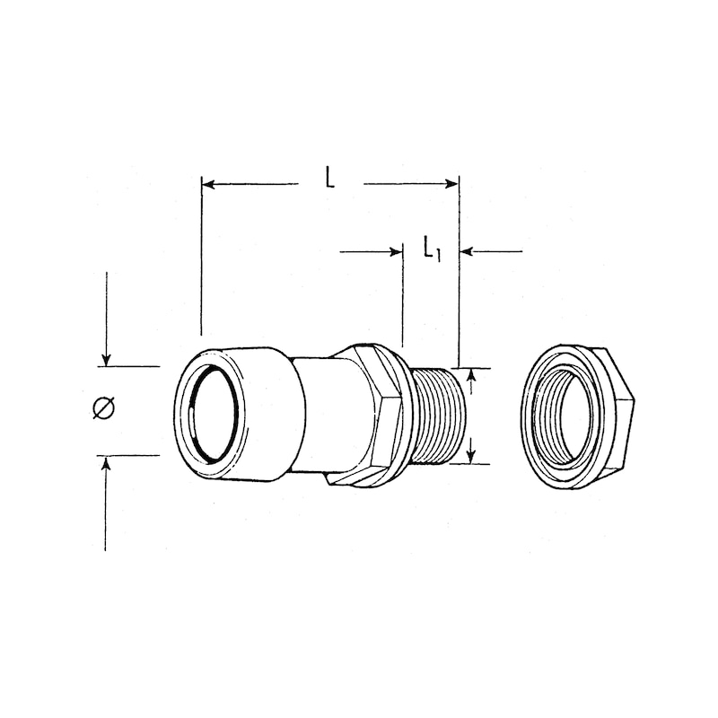Attacco A Tenuta Stagna 3/8 Push Fit To FFL - PFE05 - Si Adatta A Corny - Foto 5