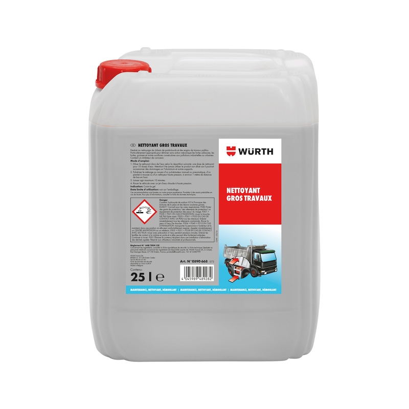 Nettoyant pour engins de chantier, bennes et tracteurs agricoles