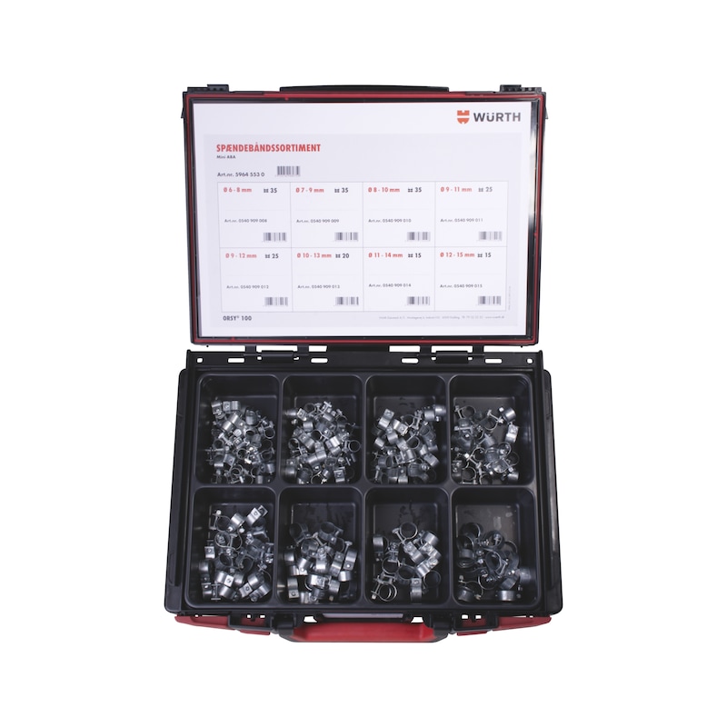 Sortiment med mini ABA-spændebånd