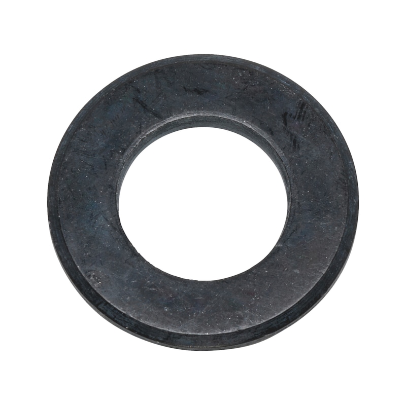 Rondelle plate avec chanfrein - ISO 7090 - acier zinc-nickel noir (ZNBH) 200 HV